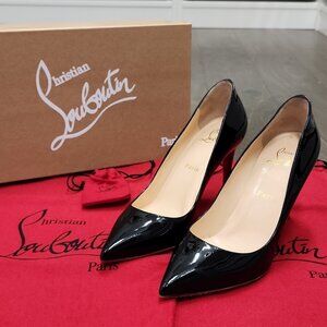 100% Authentic!! Black Christian Louboutin Pigalle 85